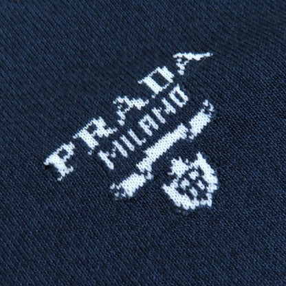 Prada 2023 P2401l Silk Cotton Logo Crew Neck Short Sleeve Knit Sweater Light