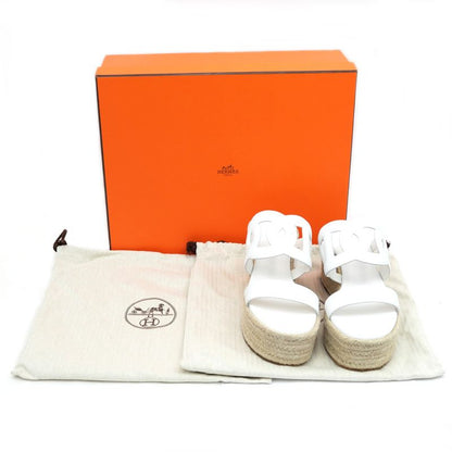 Hermes Espadrille Itea 30 Sandals Size 39 25cm (9.84in) White Thick