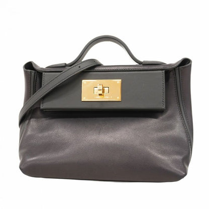 Hermes Handbag Van Cattle Mini Evercolor Swift Black Gold Hardware K Engraved