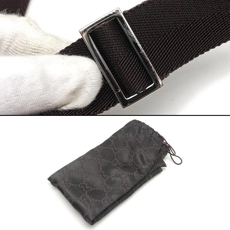 Gucci Shoulder Bag 110054 GG Canvas And Leather A4 Size