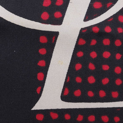 YVES Saint Laurent Yves Saint Laurent YSL Logo Rectangular Silk Black Women's