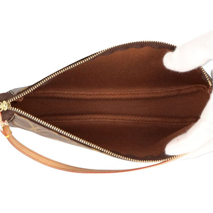 Louis Vuitton Pochette Accessoire M51980 Monogram Ladies Handbag Brown Excellent