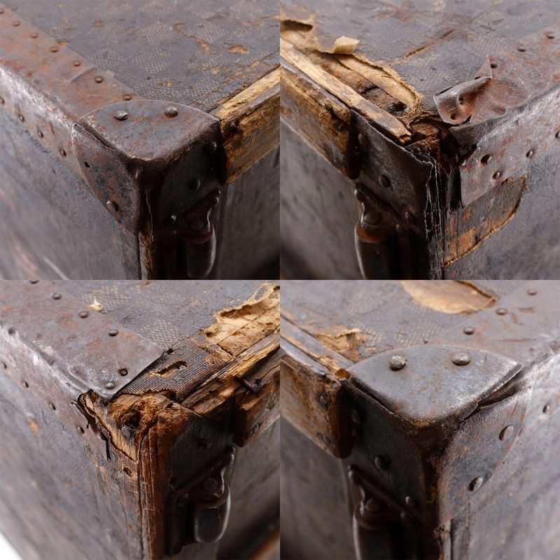 Louis Vuitton Vintage Damier Canvas Brown Unisex Trunk