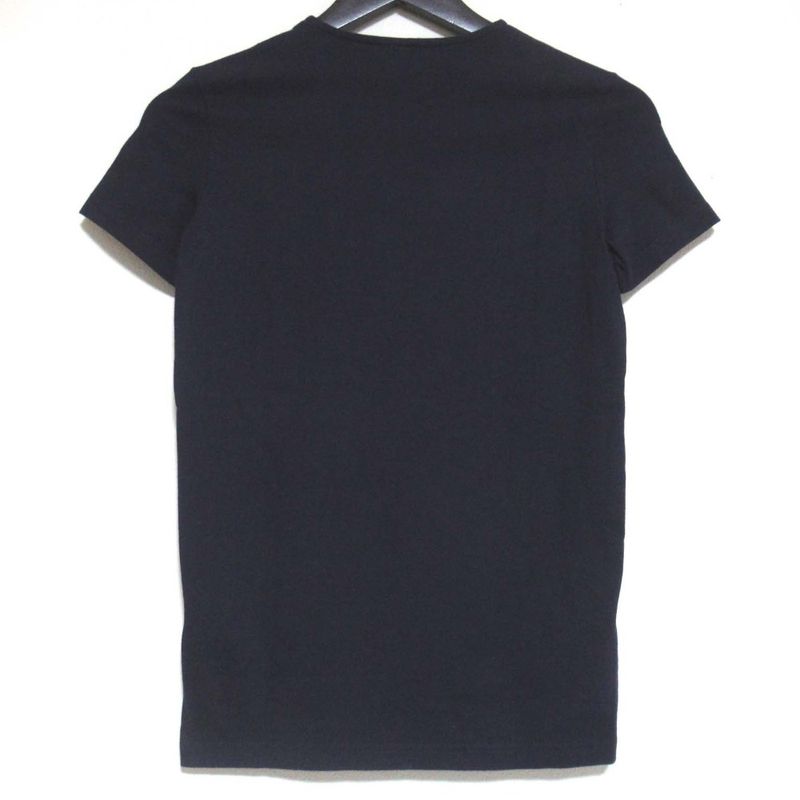 Hermes Exlibris Short Sleeve Crew Neck T-Shirt Size 34 Navy Women's Used