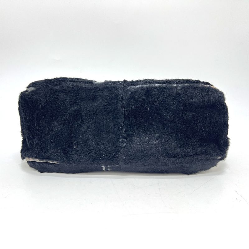 Fendi Handbag Mamma Bucket Fur Black