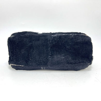 Fendi Handbag Mamma Bucket Fur Black