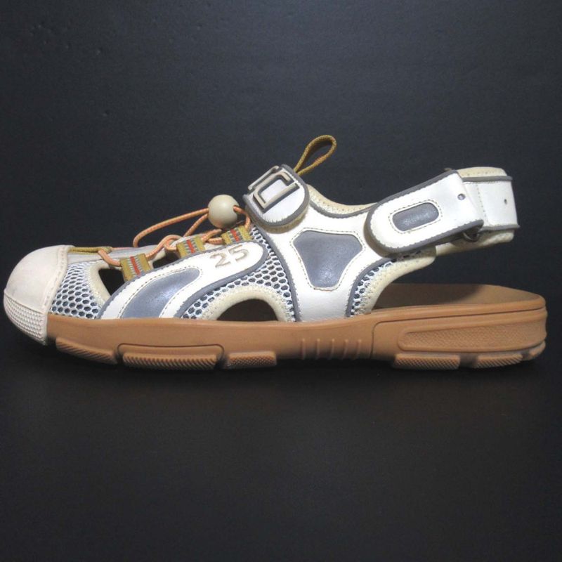 Gucci Mesh Velcro Sandals 563484 8 Size 27cm (10.63in) Beige Men's Used