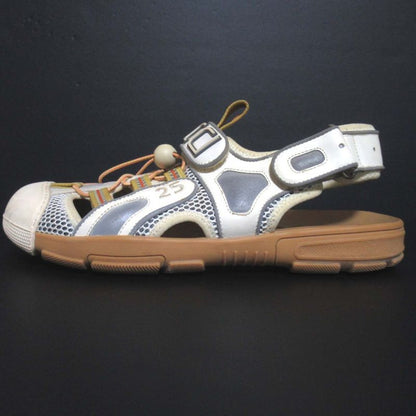 Gucci Mesh Velcro Sandals 563484 8 Size 27cm (10.63in) Beige Men's Used