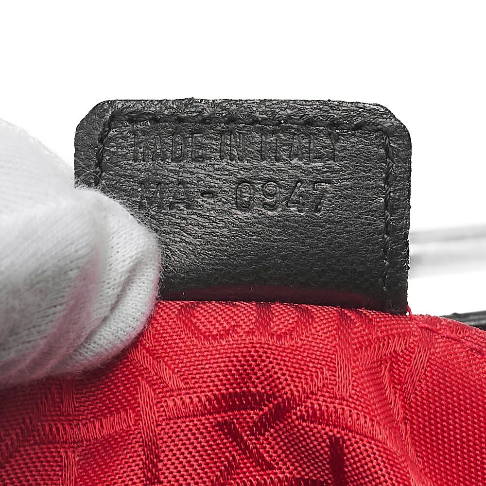 DIOR Lady Dior Cannage Handbag 2-way Lamb Skin Black Large Size (gold Hardware)