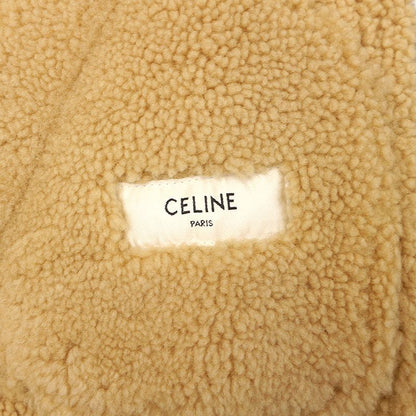 Celine Sheer Ring Mouton Bomber Jacket 48 Black