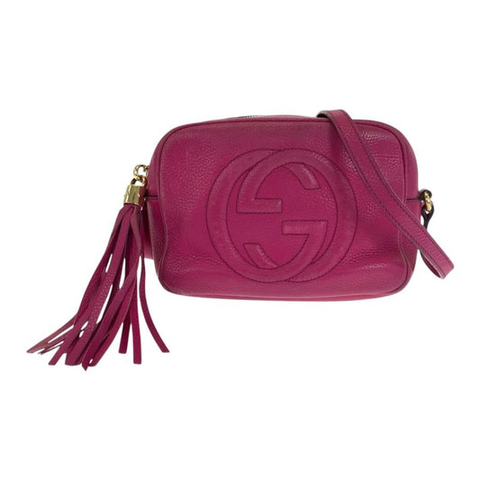 Gucci Soho Purple Gold Hardware Leather 308364 Shoulder Bag Pochette Women