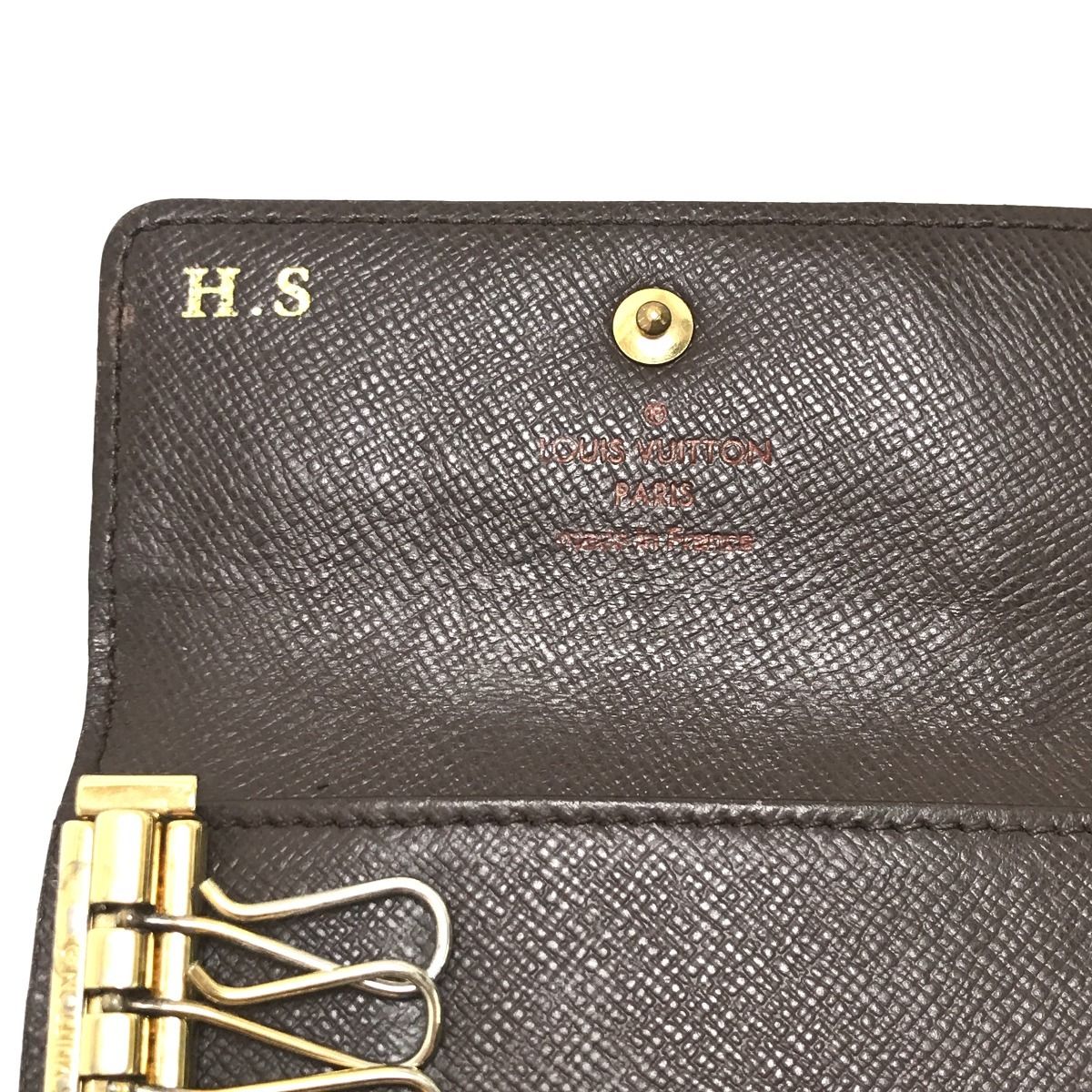Louis Vuitton Key Case Damier Multicles 4 with Initials