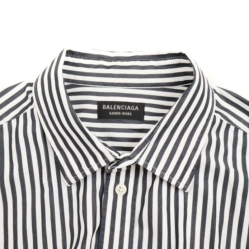 Balenciaga 24ss Swing Striped Cotton Shirt Swing Striped Cotton Shirt 725390