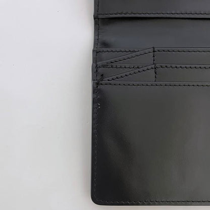 Celine Bifold Long Wallet Black Beige Carriage Pattern C Wallet Excellent