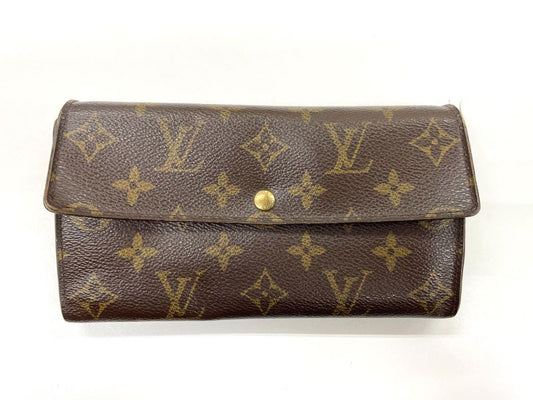 Louis Vuitton Monogram Pochette Portmonnaie Cles Di Long Wallet M61726 Brown