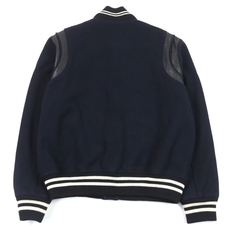 Saint Laurent Paris 354718 Editon Wool Blend Teddy Jacket Blouson With Leather