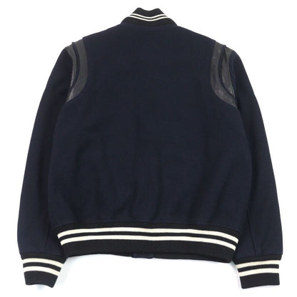 Saint Laurent Paris 354718 Editon Wool Blend Teddy Jacket Blouson With Leather