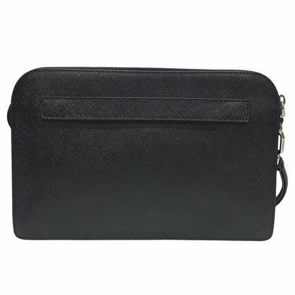 Prada 2vf056 Saffiano Black Bag Clutch Bag Second Bag Men's