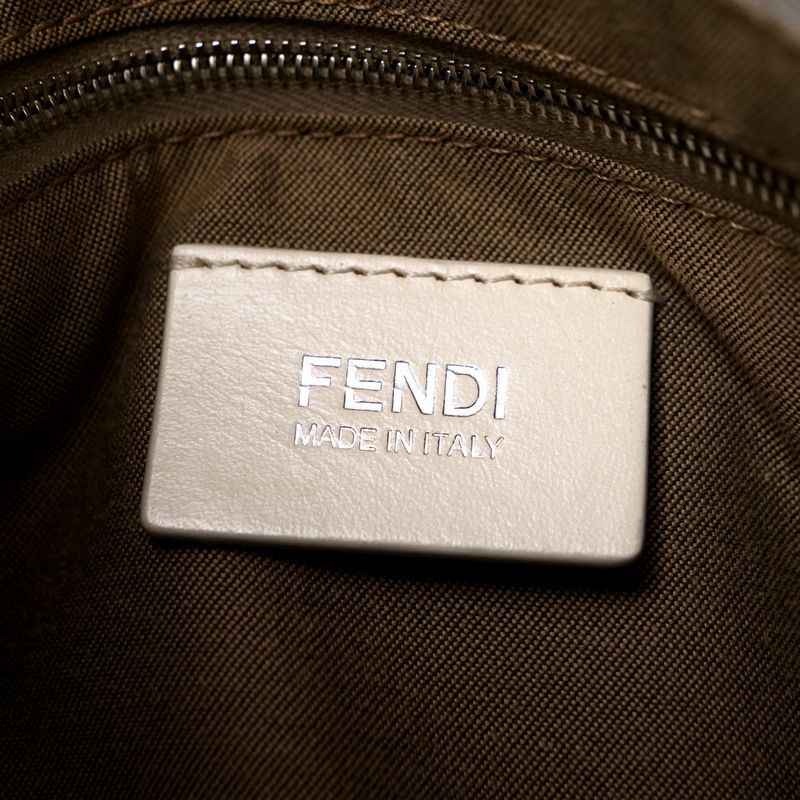 Fendi Handbag Zucchino PVC Mamma Bucket Chain Shoulder Mini Bag Shoulder Semi