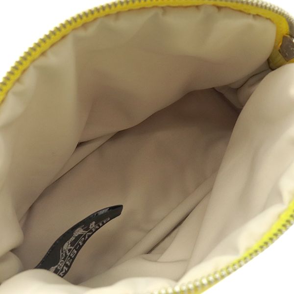 Hermes Pouch Bolide Pouch Mini Cotton Yellow Silver Hardware Yellow