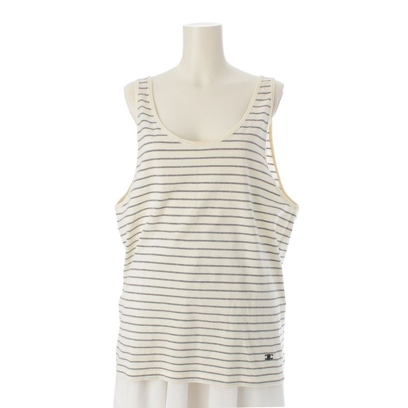Celine Triomphe Striped Tank Top 2x393680i Ivory L