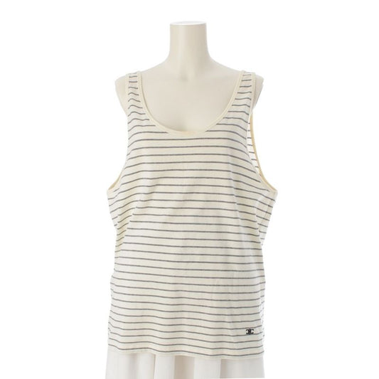 Celine Triomphe Striped Tank Top 2x393680i Ivory L