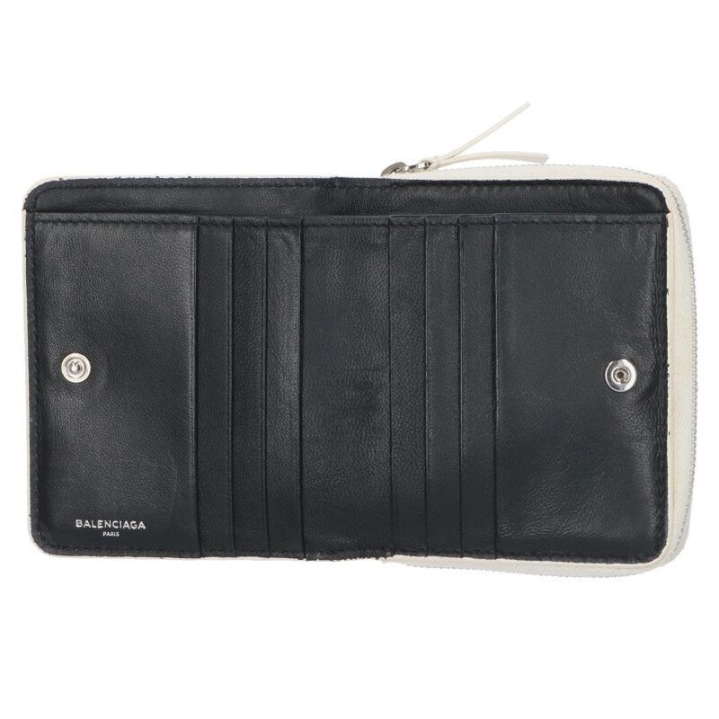 Balenciaga 490618 Logo Print Zip Wallet For Men