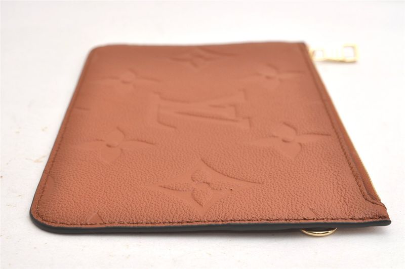 Louis Vuitton Monogram Empreinte Neverfull Pouch Wallet Brown LV 3394n