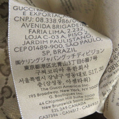 Gucci 700851 Wool Linen Logo Leather Patches Check With GG Allover Pattern