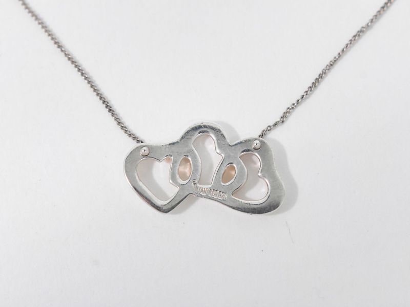 Authentic Tiffany & Co Tiffany & Co Triple Open Heart 925 Necklace Pendant