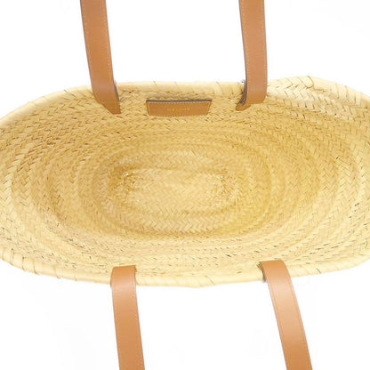 Celine Triomphe Medium Classic Pannier Basket Tote Bag Beige Brown