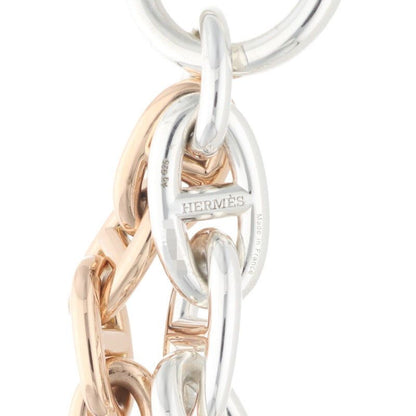 Hermes Chaine D'ancre GM MM 18K Pink Gold Silver Chaine D'ancre 2 Chain