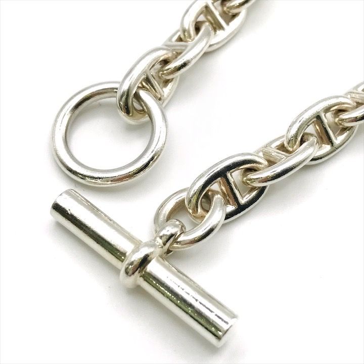 Hermes Chaine D'ancre MM Necklace Silver 36 Pieces