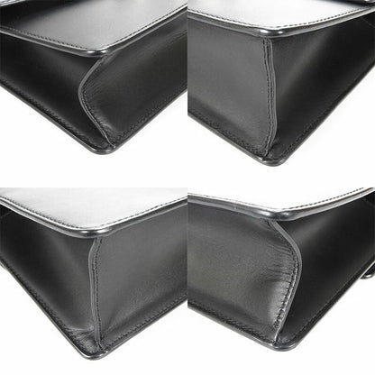 Gucci Shoulder Bag Sylvie Small 421882 Webline Leather Black Gold Hardware