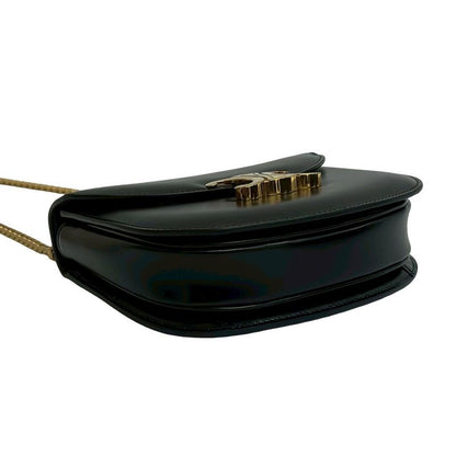 Celine Teen Chain Buzas Triomphe Logo Calf Leather Shoulder Bag