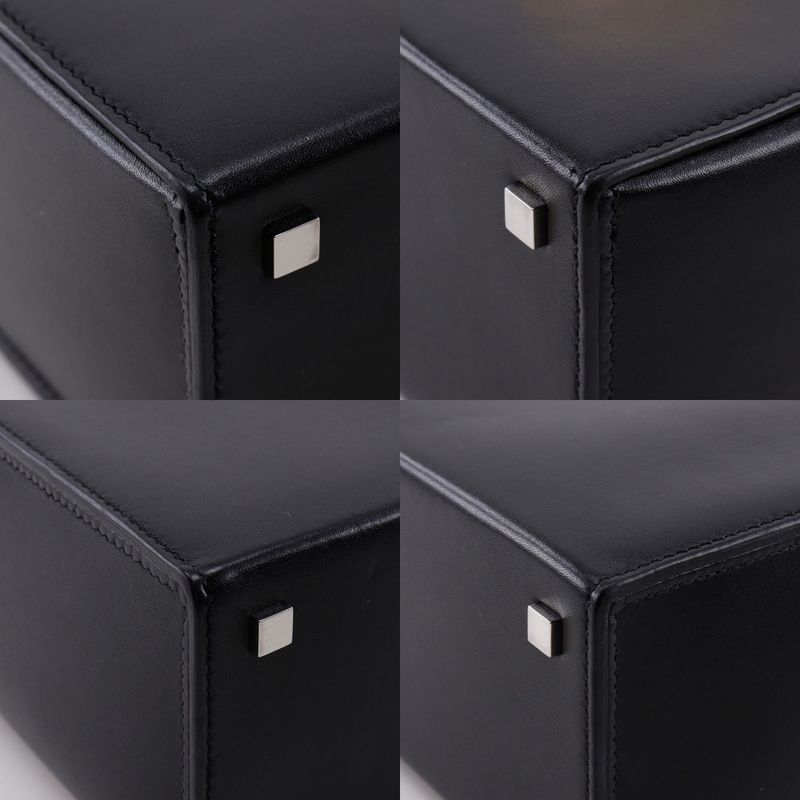 Hermes Cinetic 2WAY Leather Black A Women's Shoulder Bag