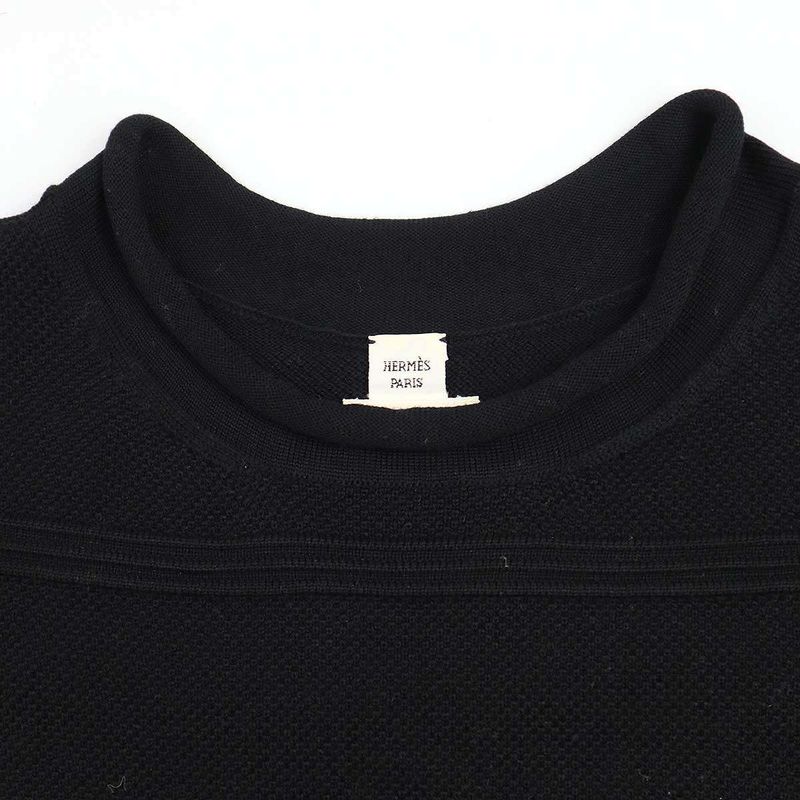Hermes Jacquard Wool Knit Vest Black 44