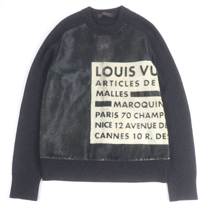 Louis Vuitton Han96wf94 Camel Cashmere Blend Halaco-switched Logo Long Sleeve