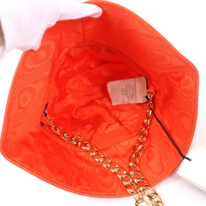 Gucci 729128 GG Motif Bucket Hat With Chain Orange M (57cm (22.44in)) Genuine