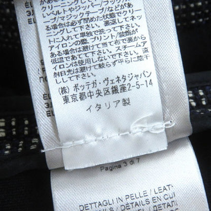 Bottega Veneta Intrecciato Leather Use Summer Tweed Skirt Tight Skirt Navy