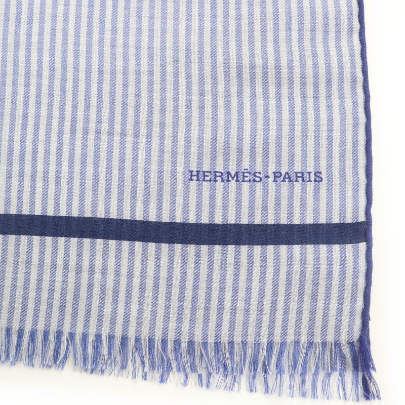 Hermes Circuit 24 Faubourg Circuit 24 Cashmere Silk With Logo Fringed Large