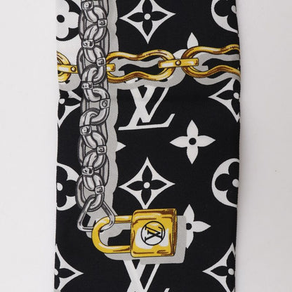 Louis Vuitton Bandeau Monogram Confidential M78656 Silk White Women's Scarf