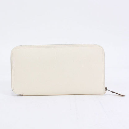 Hermes Azap Long Classic Machete Vaux Epson Off White Wallet Silver