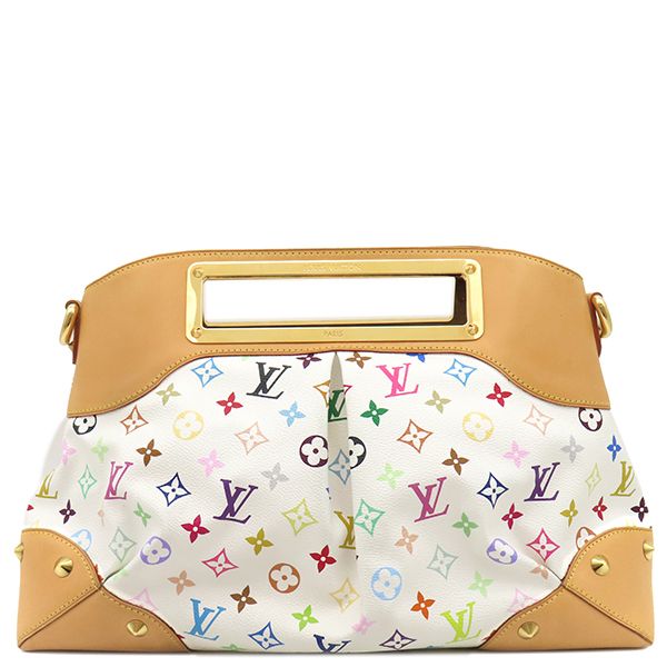 Louis Vuitton 2way Bag Judy GM Monogram Multicolor Bronze Gold Hardware White