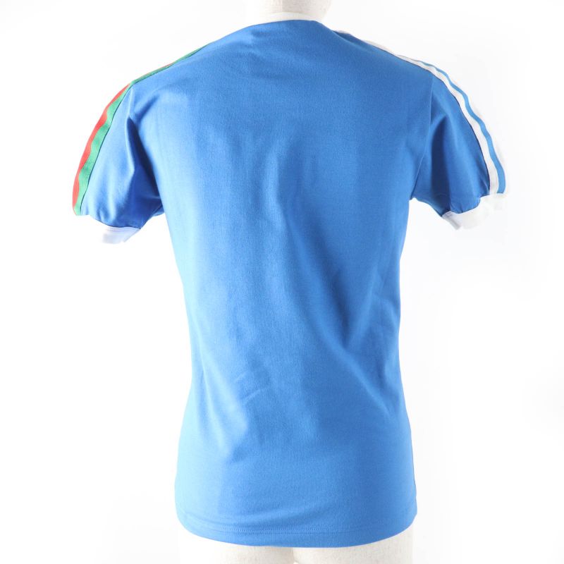 Gucci×adidas 691637 Cotton Trefoil Print Short Sleeve T-shirt Blue S Made In