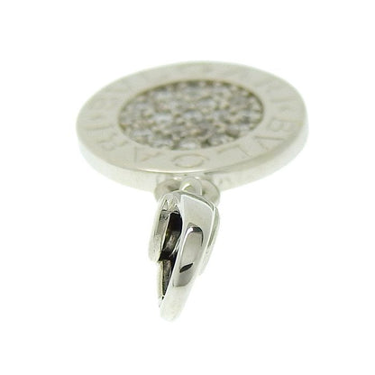 Bvlgari Diamond Pendant Top 18K White Gold 750 White Gold Diamond Charm