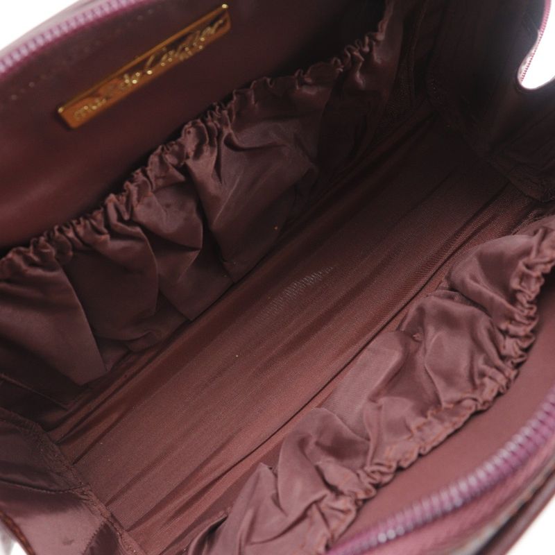 Cartier Must Line Second Bag Calf Bordeaux Unisex Clutch Bag
