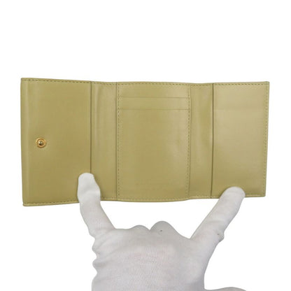 Bottega Veneta Triangle Tiny Wallet Calfskin Gold Hardware Silver Hardware