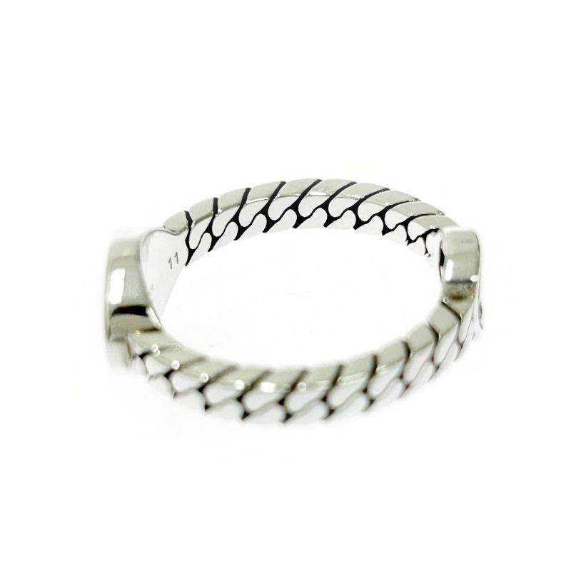 Gucci Silver Interlocking G Ring 3.3g 925 Engraved 399847 Ring
