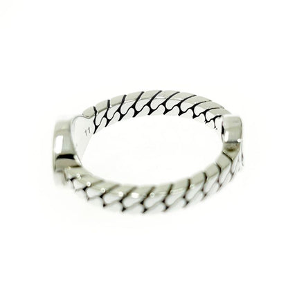 Gucci Silver Interlocking G Ring 3.3g 925 Engraved 399847 Ring